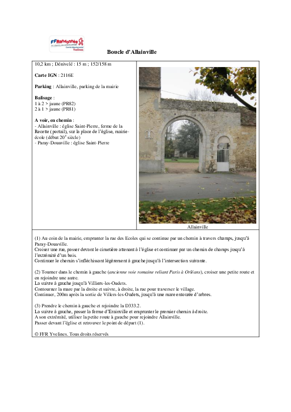 Boucle D'Allainville-10.2km
