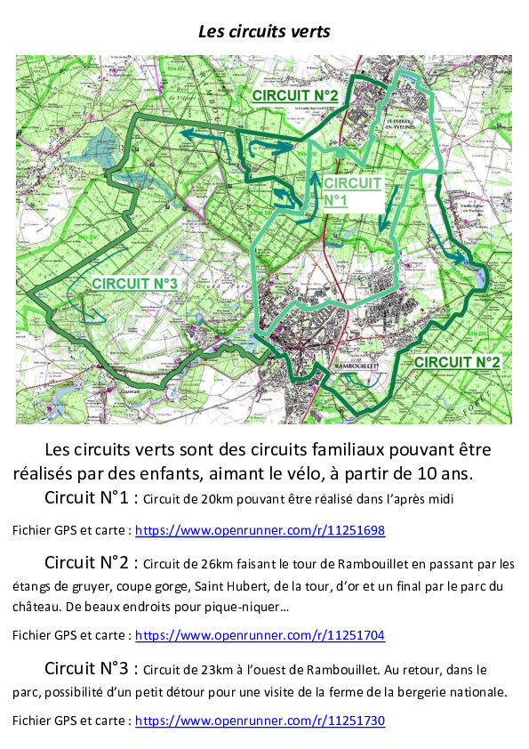 Circuits familiaux - 20, 23 et 26km