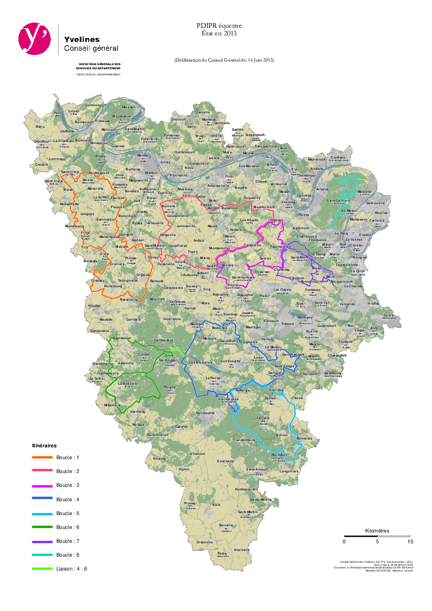 Mapa de circuitos equestres