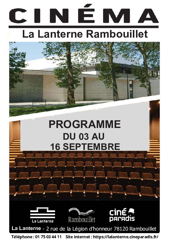 Programme du 3 au 16 septembre