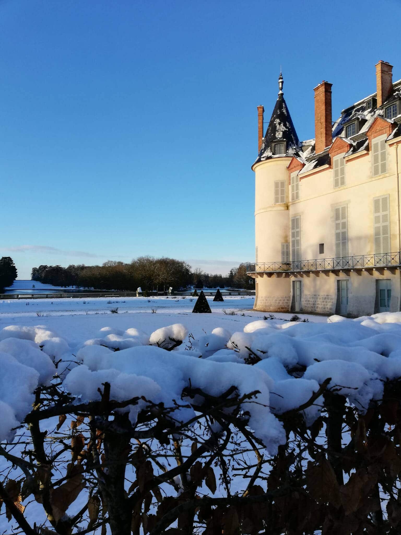 Chateau - Rambouillet - inverno - neve