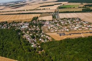 Vue aérienne de Ponthévrard