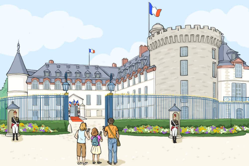 Le président arrive - Application Château de Rambouillet