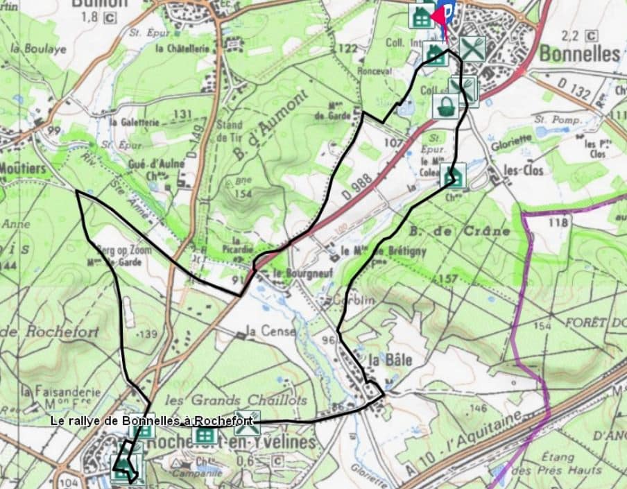 Bonnelles Rally route