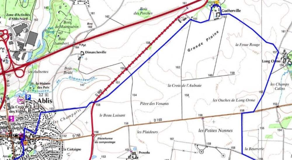 Tracé A travers la Beauce