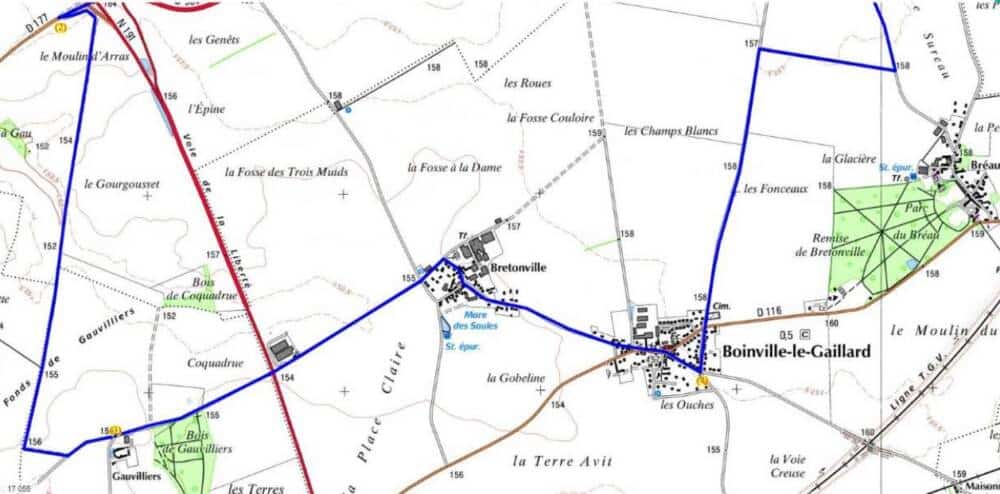 Tracé A travers la Beauce