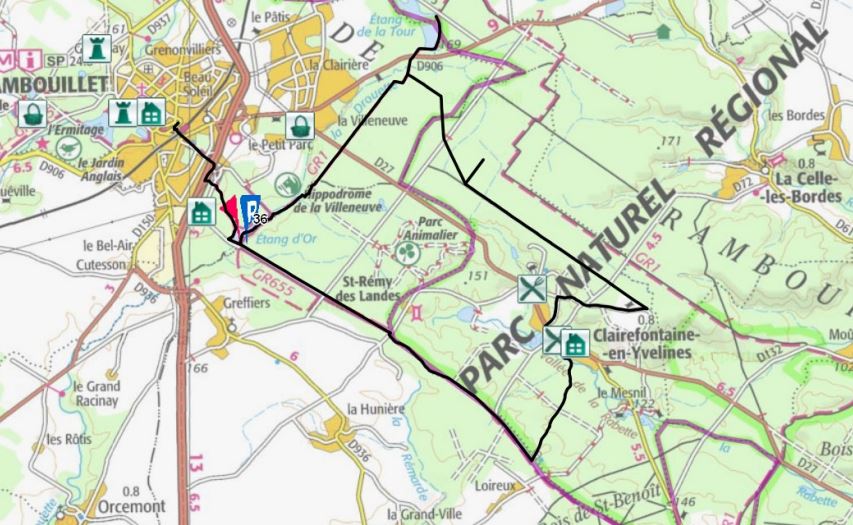 Rambouillet forest route