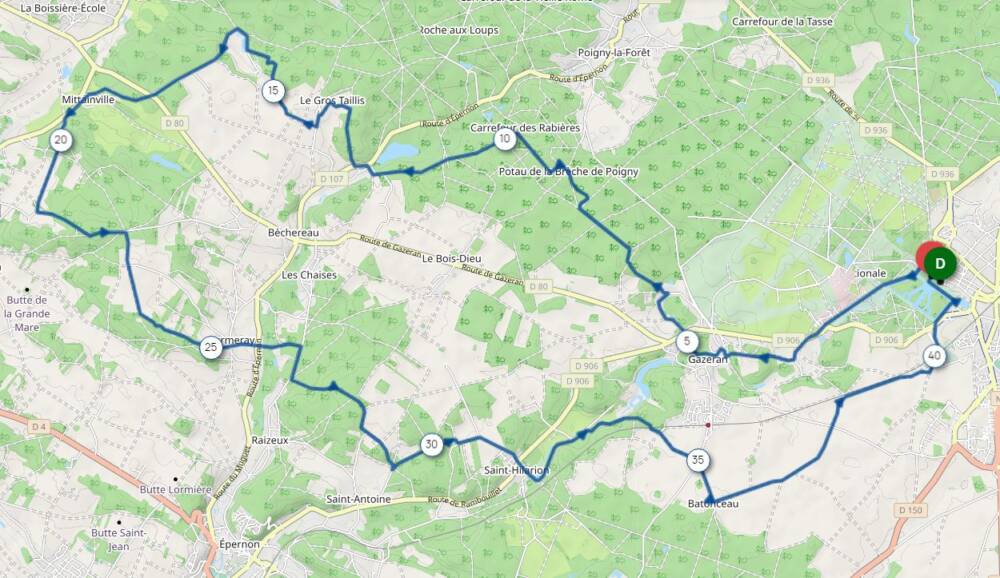 Verfolgen Sie einen Tag mit dem Fahrrad im Wald von Rambouillet