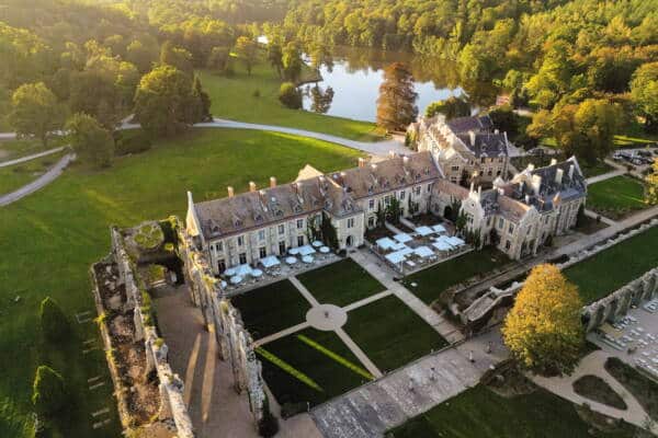 Abbaye des Vaux de Cernay - Vue aérienne