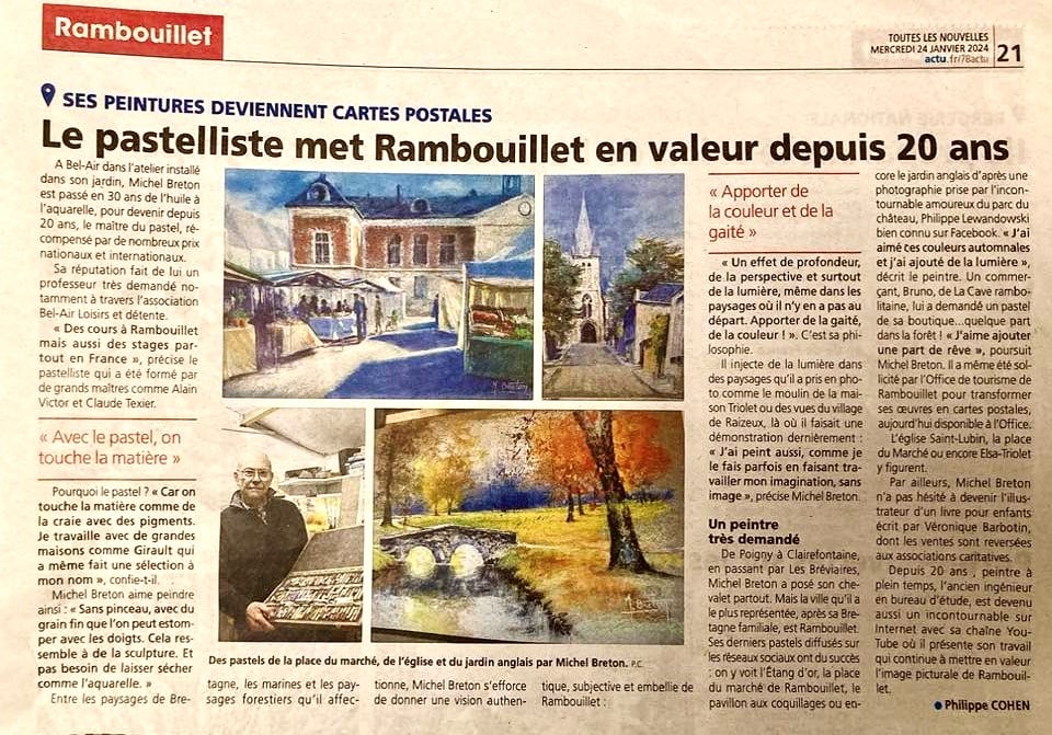 Article Michel Breton les Nouvelles 1 - Office de Tourisme de Rambouillet