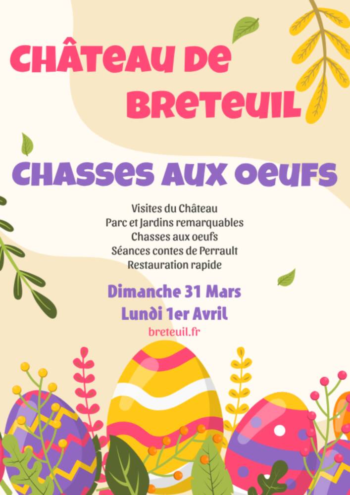 Caça aos ovos - Château de Breteuil