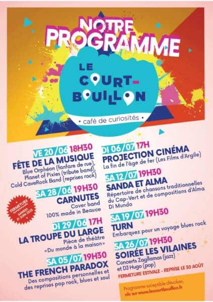 Programme été le Court-Bouillon