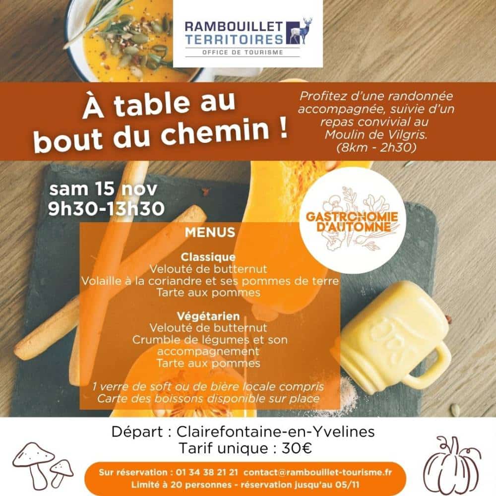 Gastronomie d'automne - Office de Tourisme de Rambouillet A table au bout du chemin