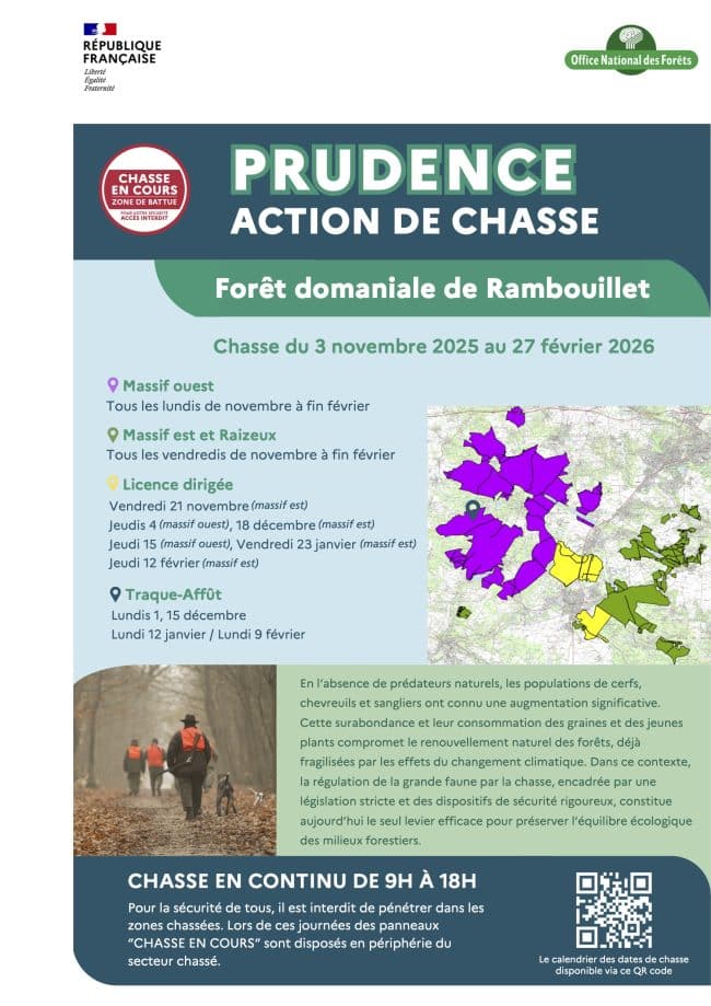 Calendrier des chasses de Rambouillet