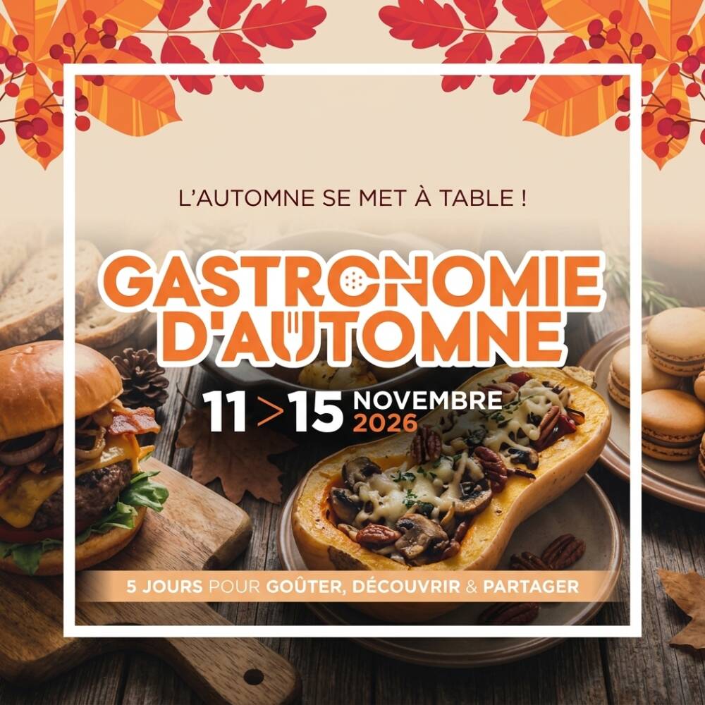 Gastronomie d'automne - Office de Tourisme de Rambouillet Visuel GA 2026 - format carré