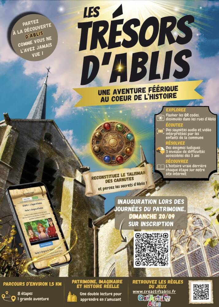 Les vacances d'automne à Rambouillet Territoires - Office de Tourisme de Rambouillet Les Trésors d'Ablis