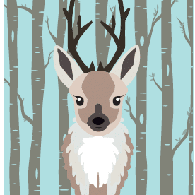 Carte postale cerf