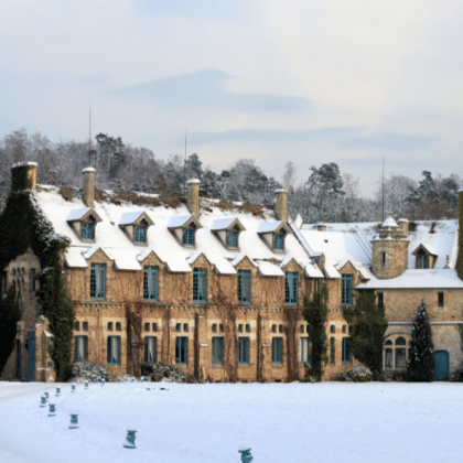Carte postale Abbaye des Vaux de Cernay hiver