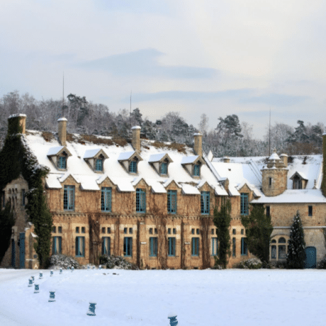 Carte postale Abbaye des Vaux de Cernay hiver