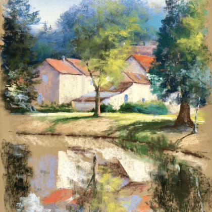 Carte postale Breton Etang Pavillon