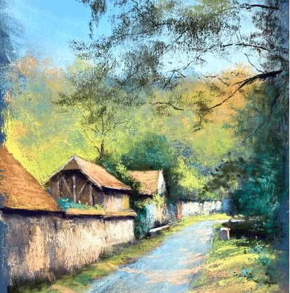 Carte postale Breton moulin de Villeneuve